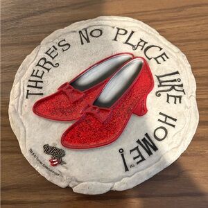 Ruby Slippers Stepping Stone 9.5” Wizard of Oz Dorothy Theres No Place Like Home